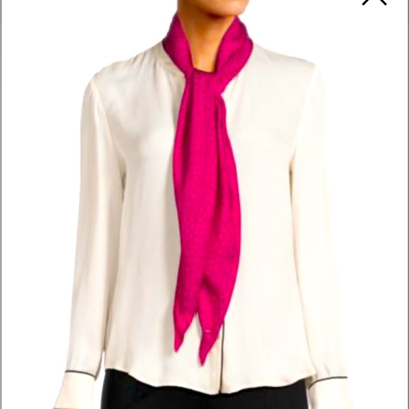 New authentic YSL silk scarf. Made in Italy. YSL logo all over. - Picture 2 of 2